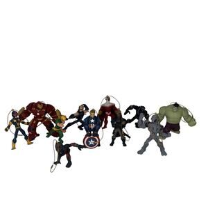 Disney Marvel Avengers Hulk Captain America Hulkbuster 11 Christmas Ornaments